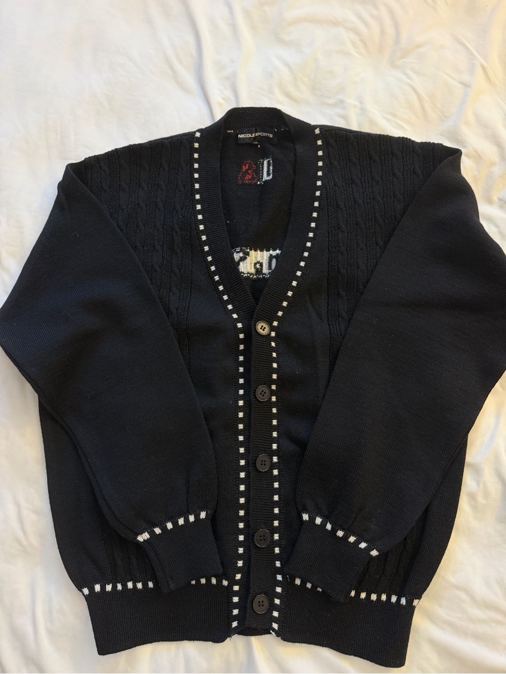 Black Women's Button Cardigan Sweater